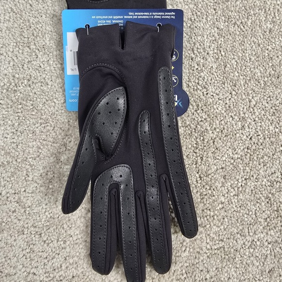 ISOTONER CHARCOAL GRAY CLASSIC GLOVES WARM LINED SMARTDRI SMARTTOUCH TECHNOLOGY - Picture 4 of 4
